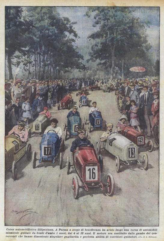 Lilliputian赛车 作者 阿基里·贝尔特拉姆（Achille Beltrame）