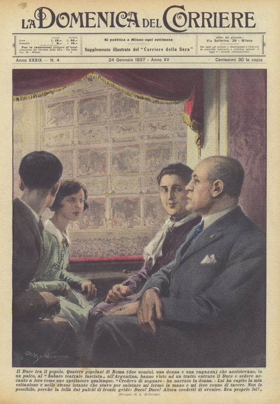 Duce在人民中间 作者 阿基里·贝尔特拉姆（Achille Beltrame）