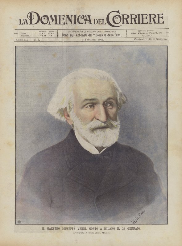 Maestro Giuseppe Verdi，1月27日在米兰去世 作者 阿基里·贝尔特拉姆（Achille Beltrame）