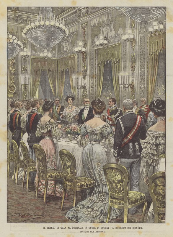 在Quirinale庆祝Loubet，To To To To To To To To To To To To To To To To To To To 作者 阿基里·贝尔特拉姆（Achille Beltrame）