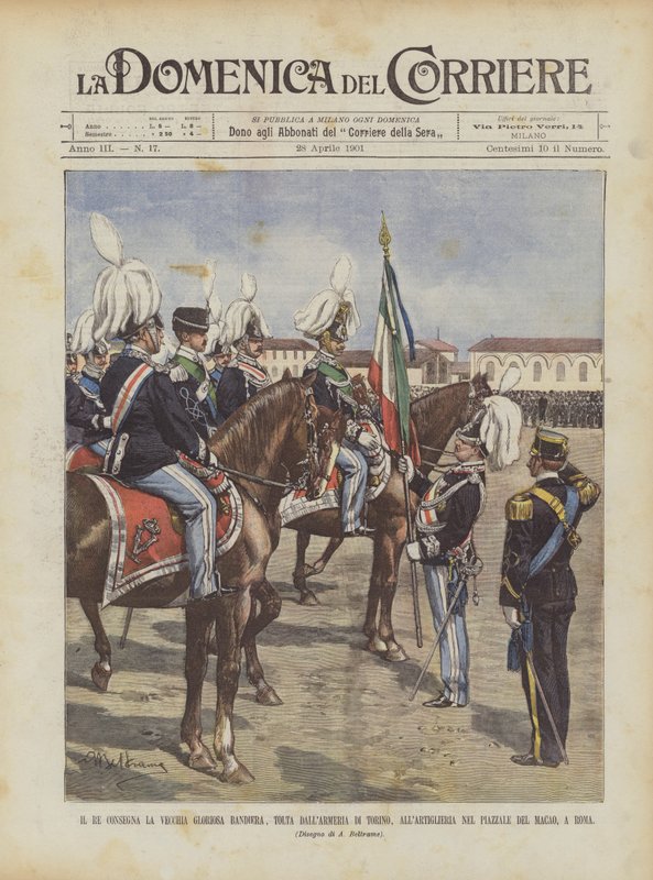 国王提供旧光荣国旗，Tolta Dall&39;Armeria Di Torino，AllArtiglieria Nel？ 作者 阿基里·贝尔特拉姆（Achille Beltrame）