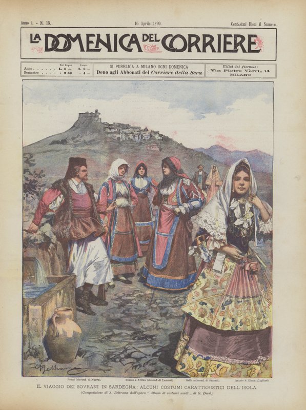 撒丁岛主权之旅，岛上一些特色服饰 作者 阿基里·贝尔特拉姆（Achille Beltrame）