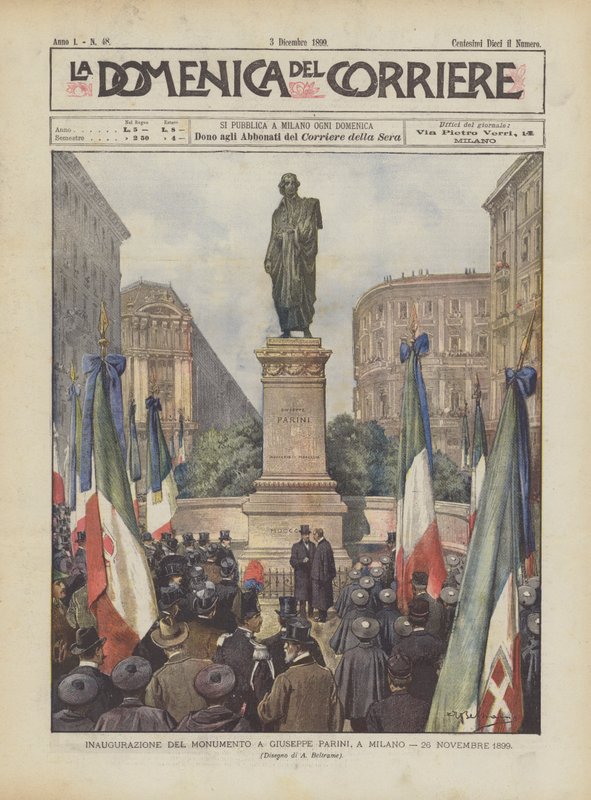 1899年11月26日在米兰的朱塞佩帕里尼纪念碑落成典礼 作者 阿基里·贝尔特拉姆（Achille Beltrame）