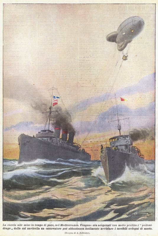在平时，在地中海寻找矿井 作者 阿基里·贝尔特拉姆（Achille Beltrame）