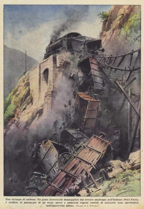 一堆雪崩 作者 阿基里·贝尔特拉姆（Achille Beltrame）