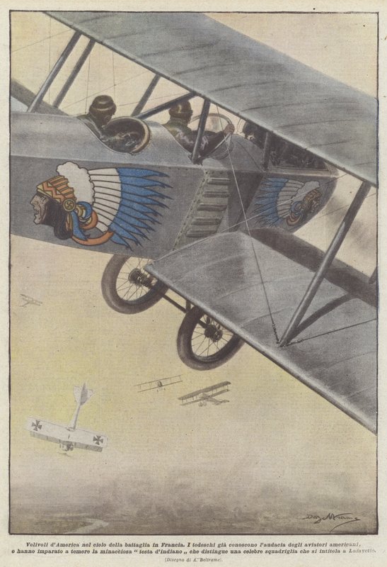 美国的飞机在战斗的天空在法国 作者 阿基里·贝尔特拉姆（Achille Beltrame）