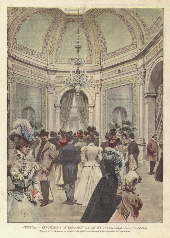威尼斯，国际艺术展，La Sala Della圆顶 作者 阿基里·贝尔特拉姆（Achille Beltrame）