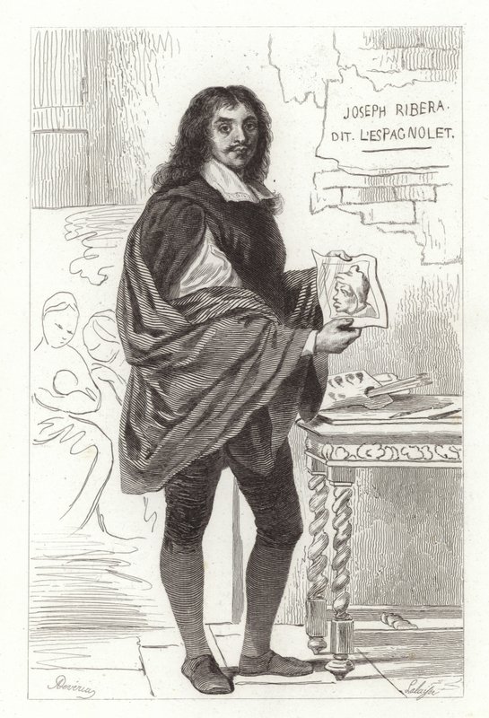 西班牙画家Jusepe de Ribera也称为Jose de Ribera，Giuseppe Ribera和Joseph Ribera 作者 阿基尔·德维里亚