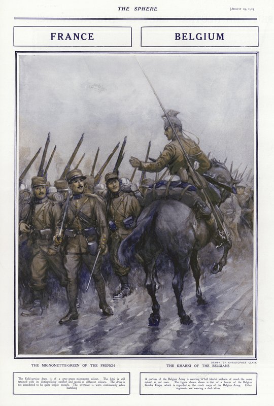 法国和比利时军服，第一次世界大战，1914年 作者 艾迪生·托马斯·米勒