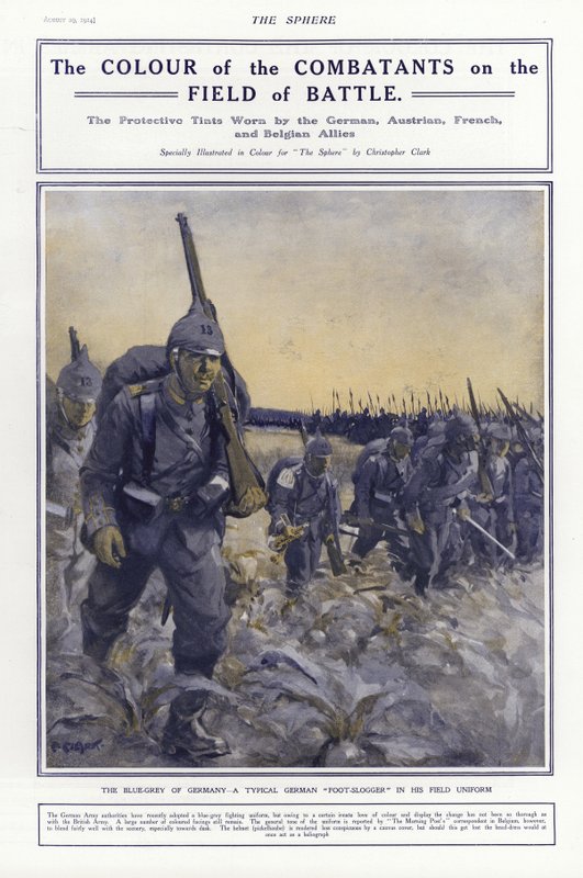 1914年第一次世界大战中的德国步兵制服 作者 艾迪生·托马斯·米勒