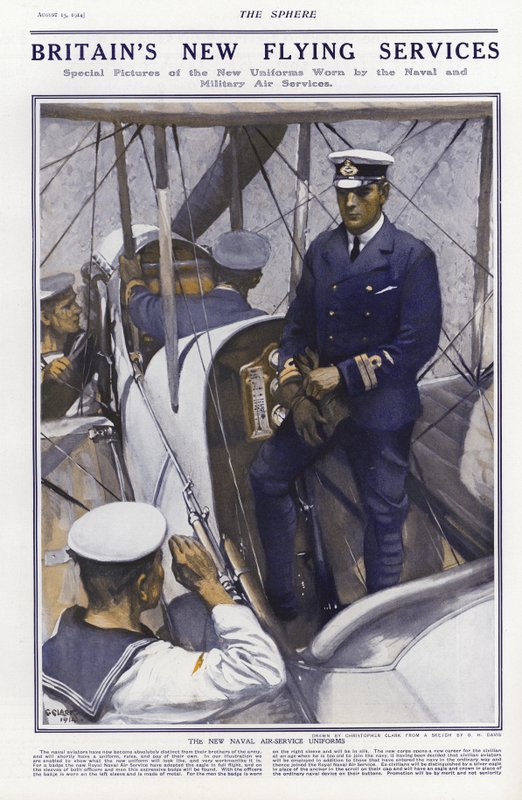 1914年英国皇家海军航空服务的新制服 作者 艾迪生·托马斯·米勒