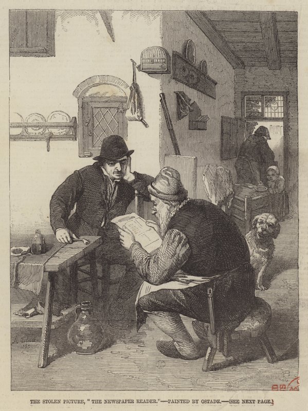 报纸读者 作者 阿德里亚恩·扬斯（Adriaen Jansz）。范·奥斯塔德