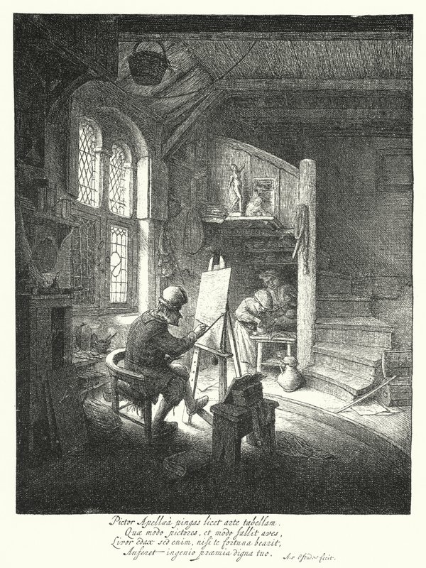 画家》（雕刻版 作者 阿德里亚恩·扬斯（Adriaen Jansz）。范·奥斯塔德