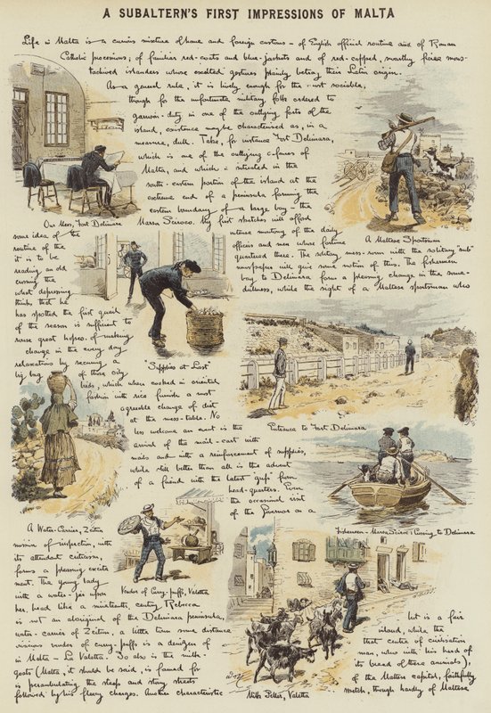 Subaltern对马耳他的第一印象（chromolitho） 作者 艾德里安·伊曼纽尔·玛丽