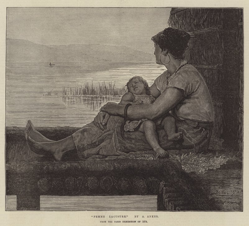 Femme Lacustre，来自1874年的巴黎展览 作者 阿尔伯特·安克