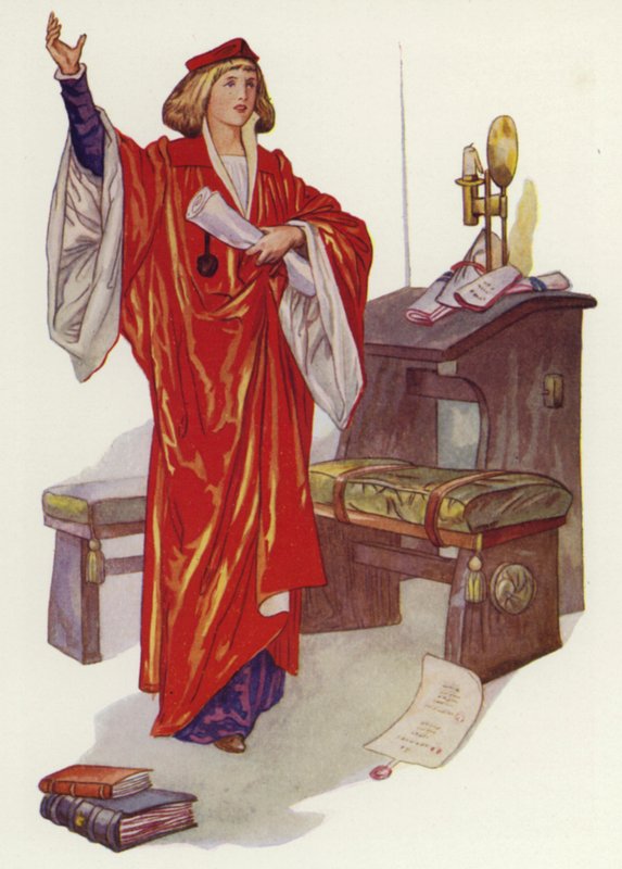 莎士比亚：威尼斯商人（彩色平版印刷） 作者 阿尔伯特·爱德华·杰克逊