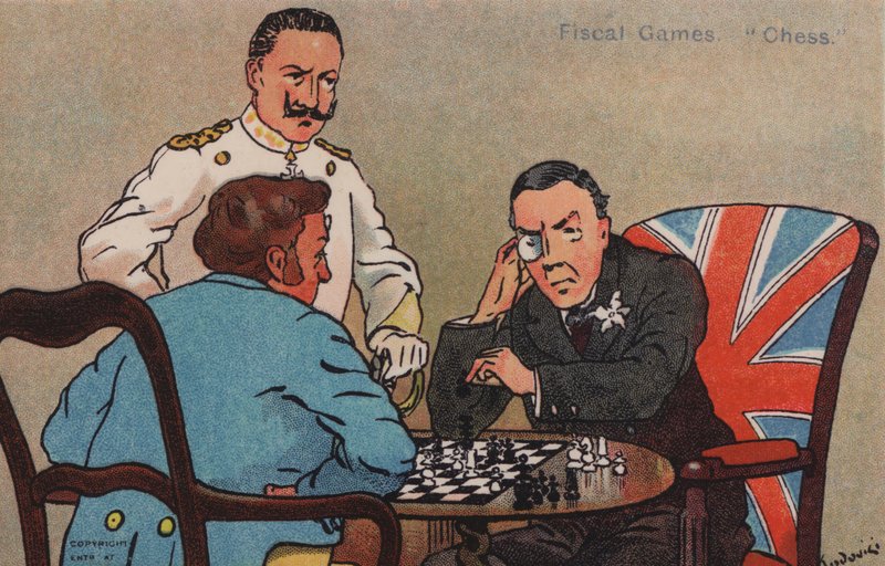 财政游戏，国际象棋（彩色石版画） 作者 Albert Jnr。鲁多维奇