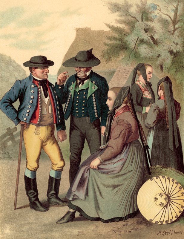 德国服装，Wurtemberg，Freudenstadt Rottenburg 作者 阿尔伯特·克莱奇默