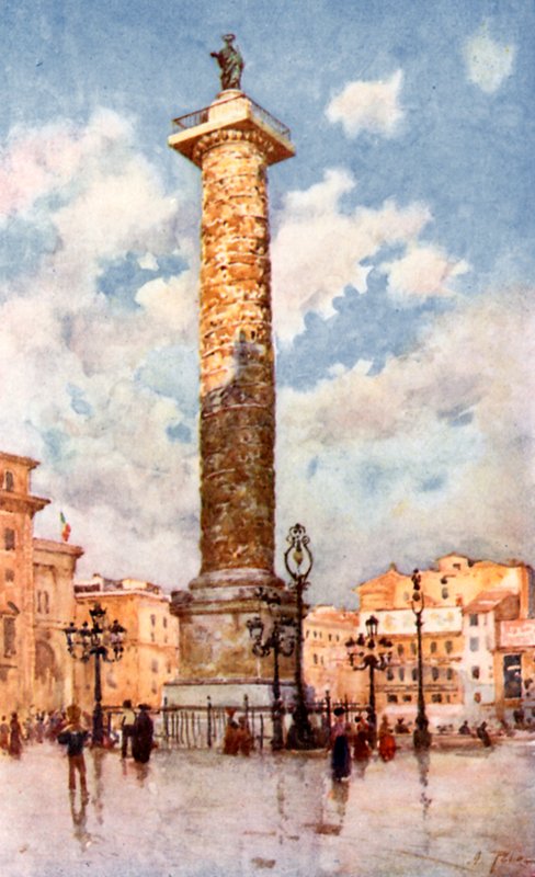 Marcus Aurelius的柱子，Piazza Colonna广场 作者 阿尔贝托·比萨