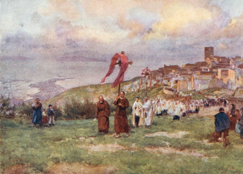 游行，Monte San Giuliano 作者 阿尔贝托·比萨