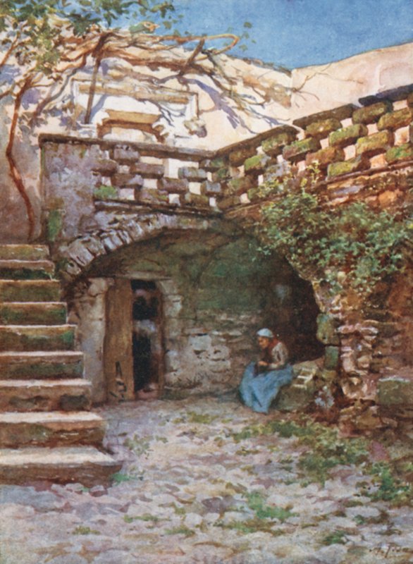 在Monte San Giuliano的院子里 作者 阿尔贝托·比萨
