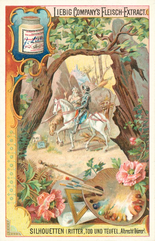 骑士、死神和魔鬼(chromolitho) 作者 Albrecht（之后）Durer或Duerer