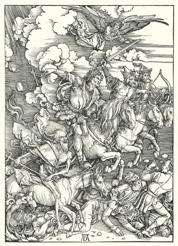 天启四骑士》（雕刻）。 作者 Albrecht（之后）Durer或Duerer