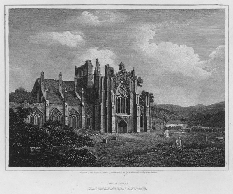 South Front, Melrose Abbey Church (engraving) 作者 亚历山大·纳斯米斯（Nasmyth）