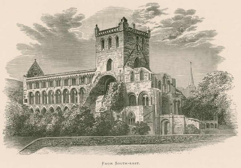 Jedburgh Abbey，来自东南部 作者 亚历山大·弗朗西斯·莱登