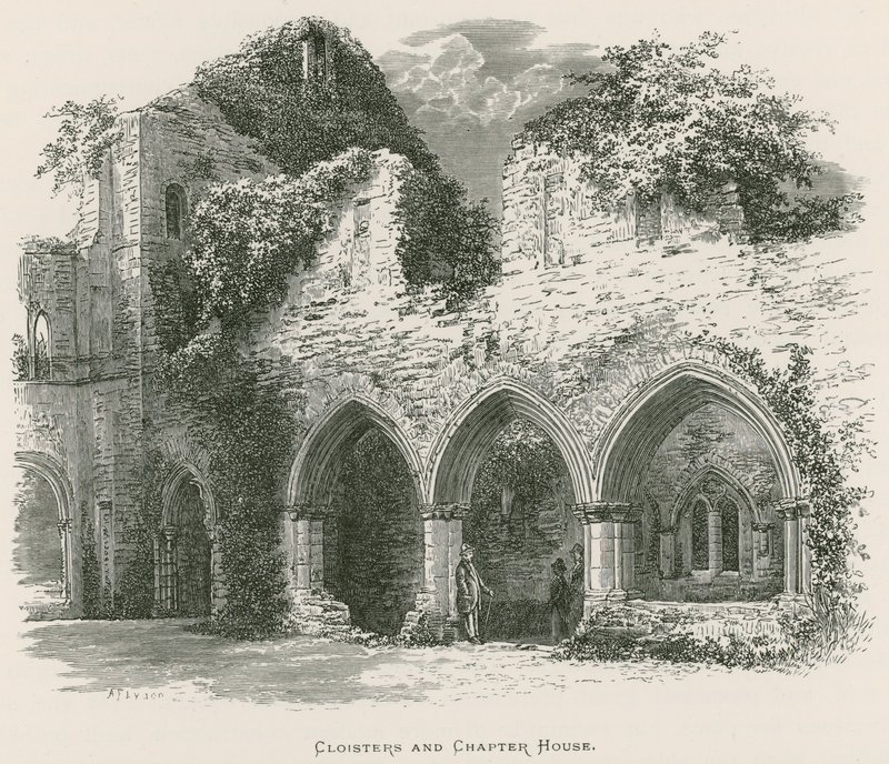 Netley Abbey，Cloisters and Chapter House 作者 亚历山大·弗朗西斯·莱登