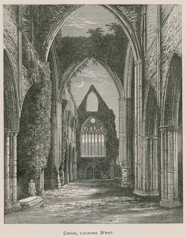 Tintern Abbey，合唱团，向西看 作者 亚历山大·弗朗西斯·莱登