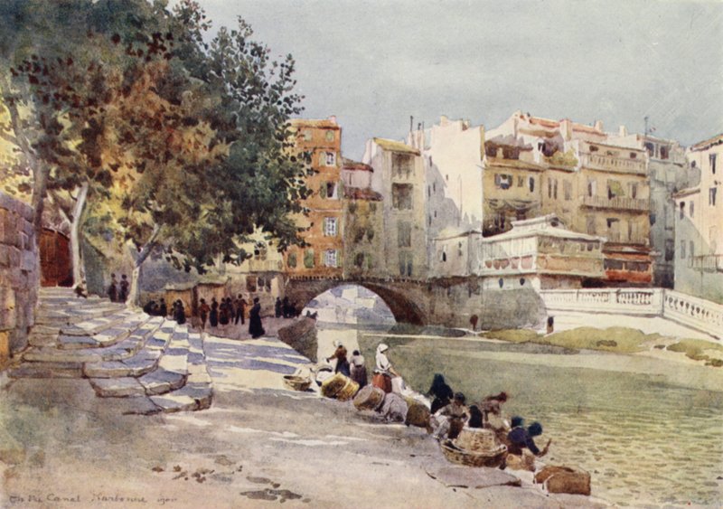 纳博讷，"Le Canal Des Deux Mers"（彩色石版画） 作者 亚历山大·亨利·哈勒姆·默里