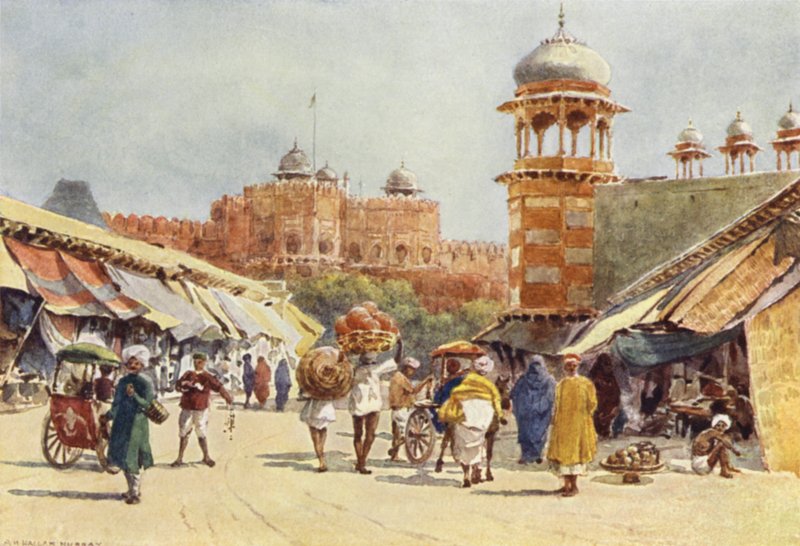 The Bazaar，阿格拉 作者 亚历山大·亨利·哈勒姆·默里