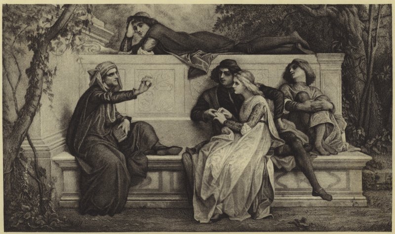 佛罗伦萨诗人（照相凹版） 作者 亚历山大·卡巴内尔（Alexandre Cabanel）
