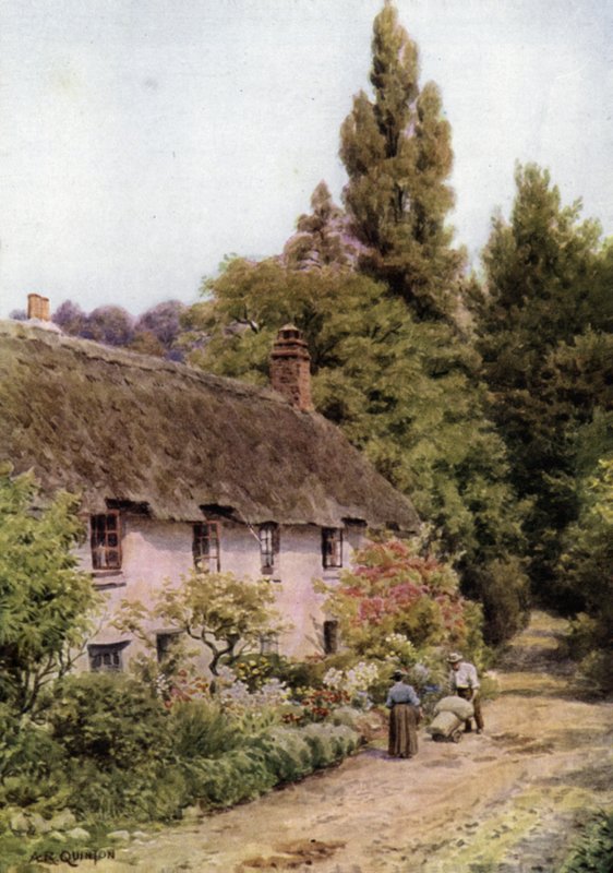Dunster，Somerset的小屋 作者 阿尔弗雷德·罗伯特·昆顿