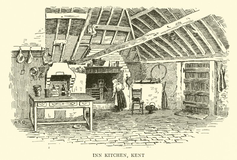 Inn Kitchen，肯特 作者 阿尔弗雷德·罗伯特·昆顿