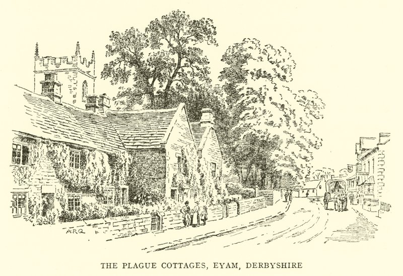 The Plague Cottages，Eyam，德比郡 作者 阿尔弗雷德·罗伯特·昆顿