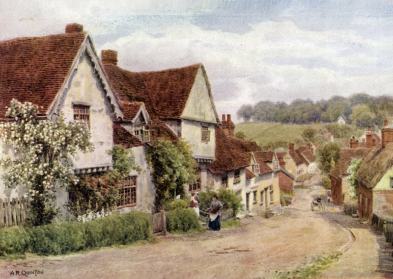 The Village Street，Kersey，Suffolk 作者 阿尔弗雷德·罗伯特·昆顿
