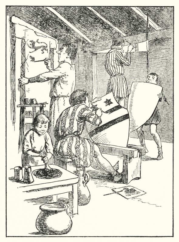 美丽的英格兰绘制盾牌和袈裟（石版画） 作者 阿尔弗雷德·珀斯（之后）