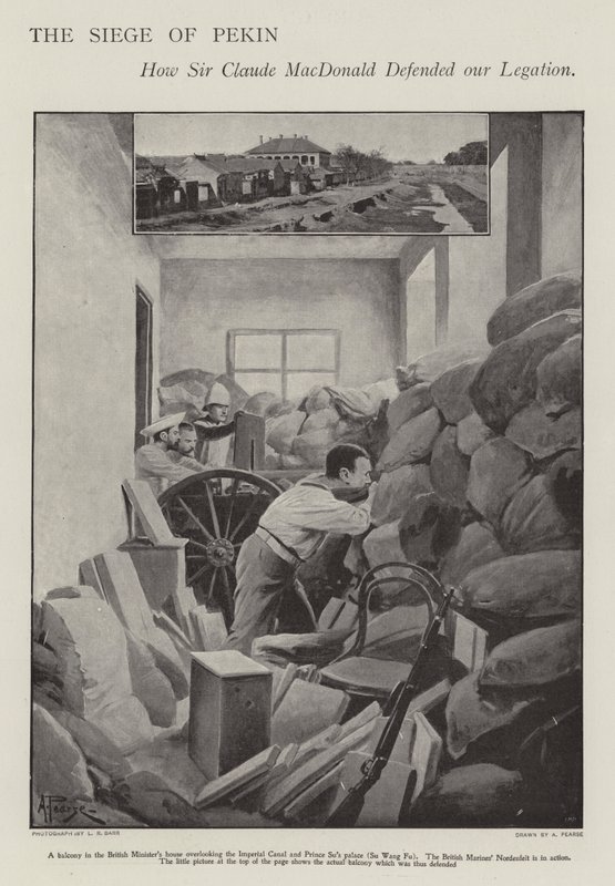 The defence of the besieged British Legation in Peking during the Boxer Rebellion (litho) 作者 阿尔弗雷德·珀斯（之后）