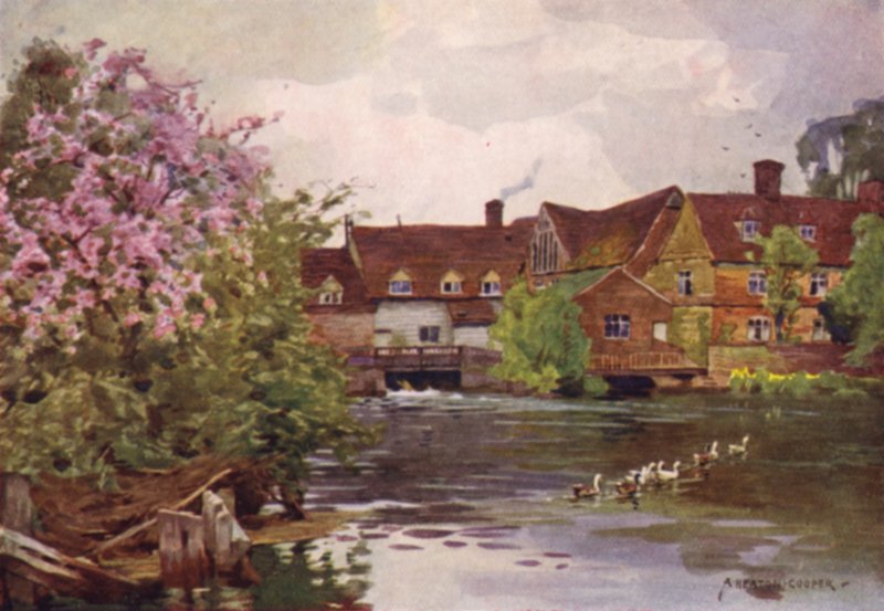 Flatford Mill，东伯格霍尔特，萨福克郡 作者 阿尔弗雷德·希顿·库珀