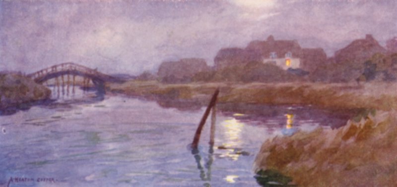 Walberswick，Suffolk，Moon和Lamplight 作者 阿尔弗雷德·希顿·库珀