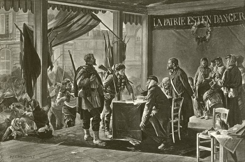 志愿者报名，1870年（凹版印刷） 作者 阿尔弗雷德·保罗·玛丽·历峰