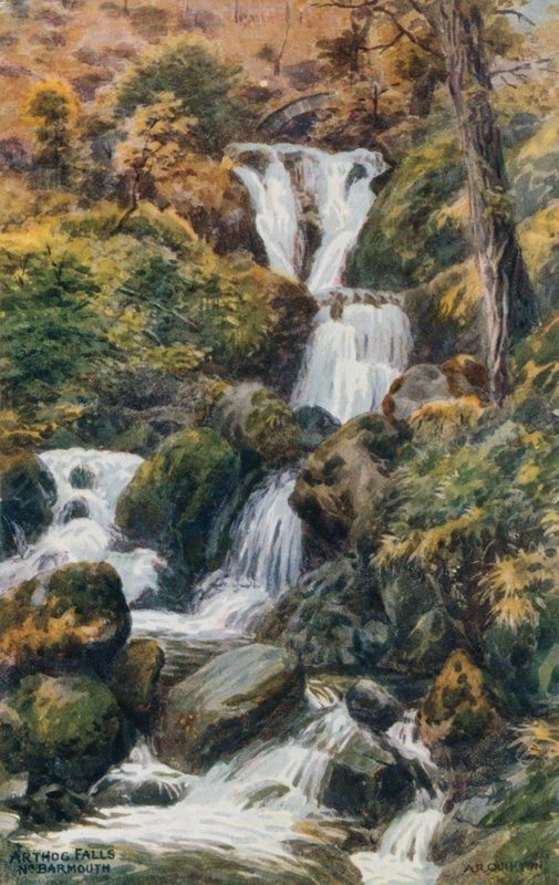 Arthog Falls，Nr。巴茅斯 作者 阿尔弗雷德·罗伯特·昆顿