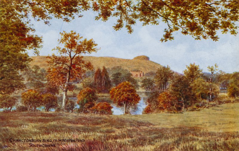 Chanctonbury Ring，来自South Downs的Wiston Pond 作者 阿尔弗雷德·罗伯特·昆顿