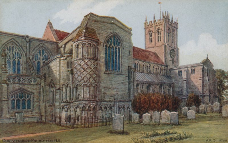 来自NE的Christchurch Priory 作者 阿尔弗雷德·罗伯特·昆顿