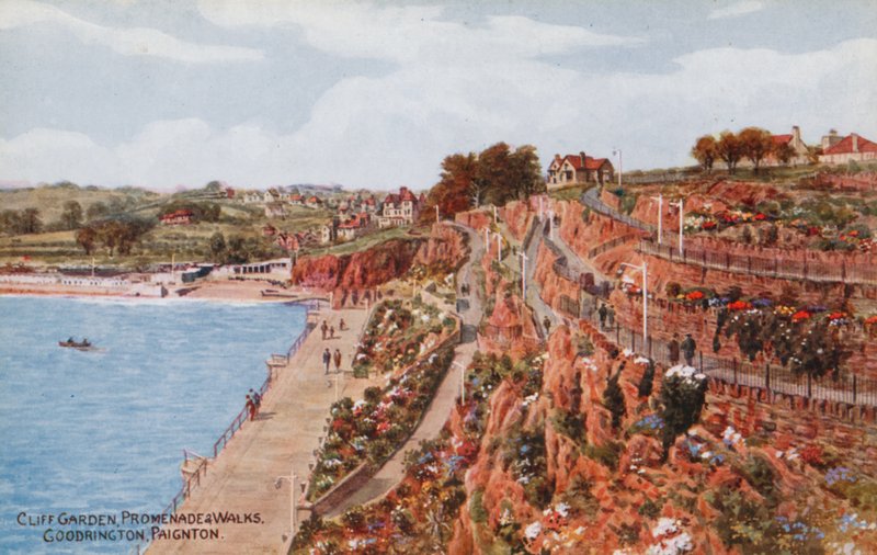 Cliff Garden，Promenade and Walks，Goodrington，Paignton 作者 阿尔弗雷德·罗伯特·昆顿