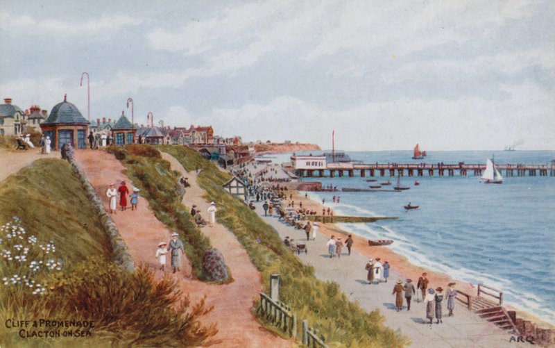 Cliff and Promenade，Clacton-on-Sea 作者 阿尔弗雷德·罗伯特·昆顿