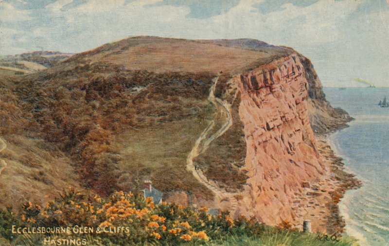 Ecclesbourne Glen和Cliffs，黑斯廷斯 作者 阿尔弗雷德·罗伯特·昆顿