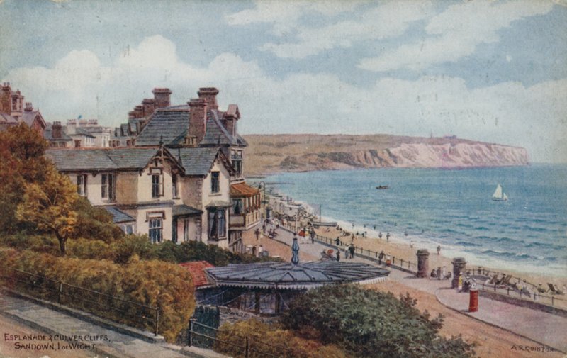 Esplanade和Culver Cliffs，Sandown，I of Wight 作者 阿尔弗雷德·罗伯特·昆顿